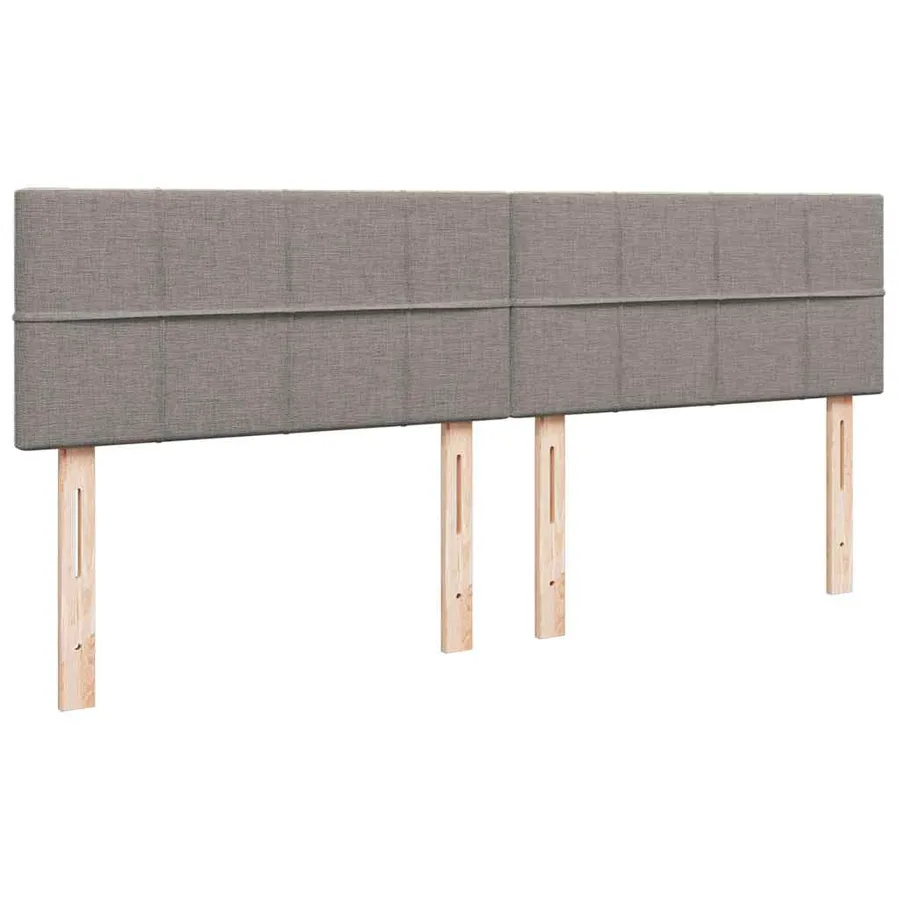 Cadre de lit ottoman avec matelas taupe 200x200cm tissu - 12