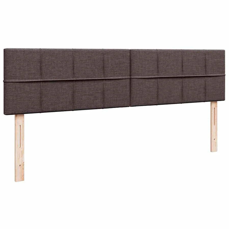 Cadre de lit ottoman avec matelas marron foncé 180x200 cm tissu - 9