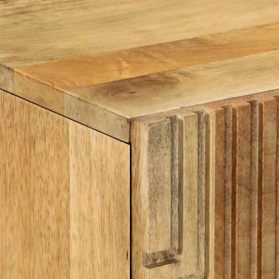 Buffet marron 60x33x100 cm bois de manguier massif - 6