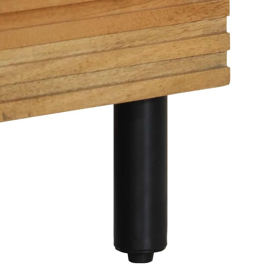Buffet marron 60x33x100 cm bois de manguier massif - 8