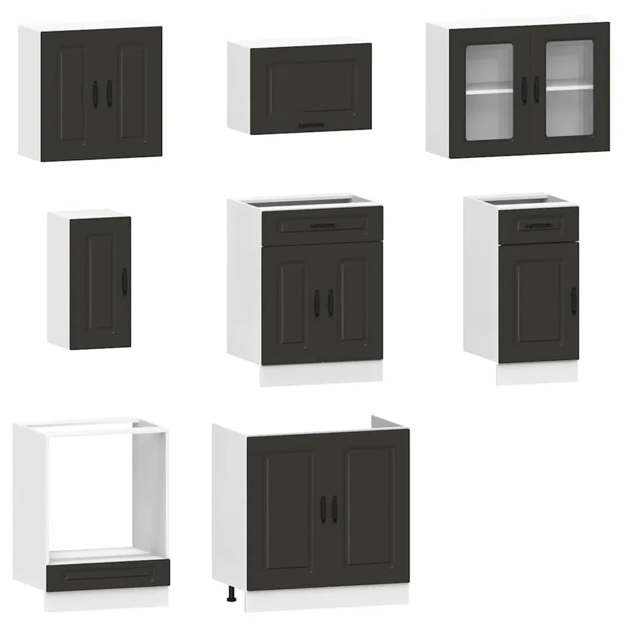 Ensemble d'armoires de cuisine 8 pcs Kalmar bois d'ingénierie - 4