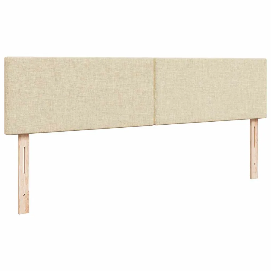 Cadre de lit ottoman avec matelas crème 180x200 cm tissu - 9