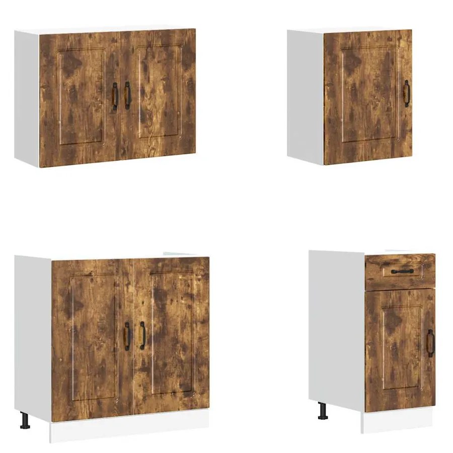 Ensemble d'armoires de cuisine 7 pcs Kalmar bois d'ingénierie - 4