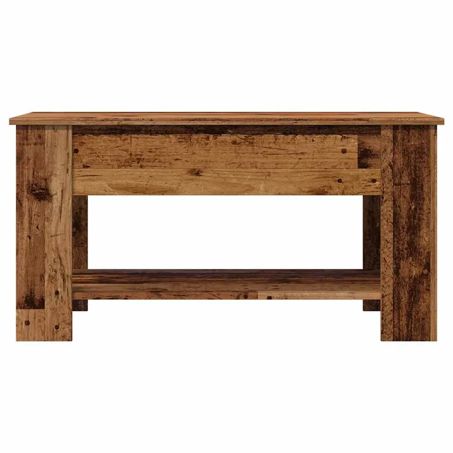Table basse vieux bois 101x49x52 cm bois d'ingénierie - 5