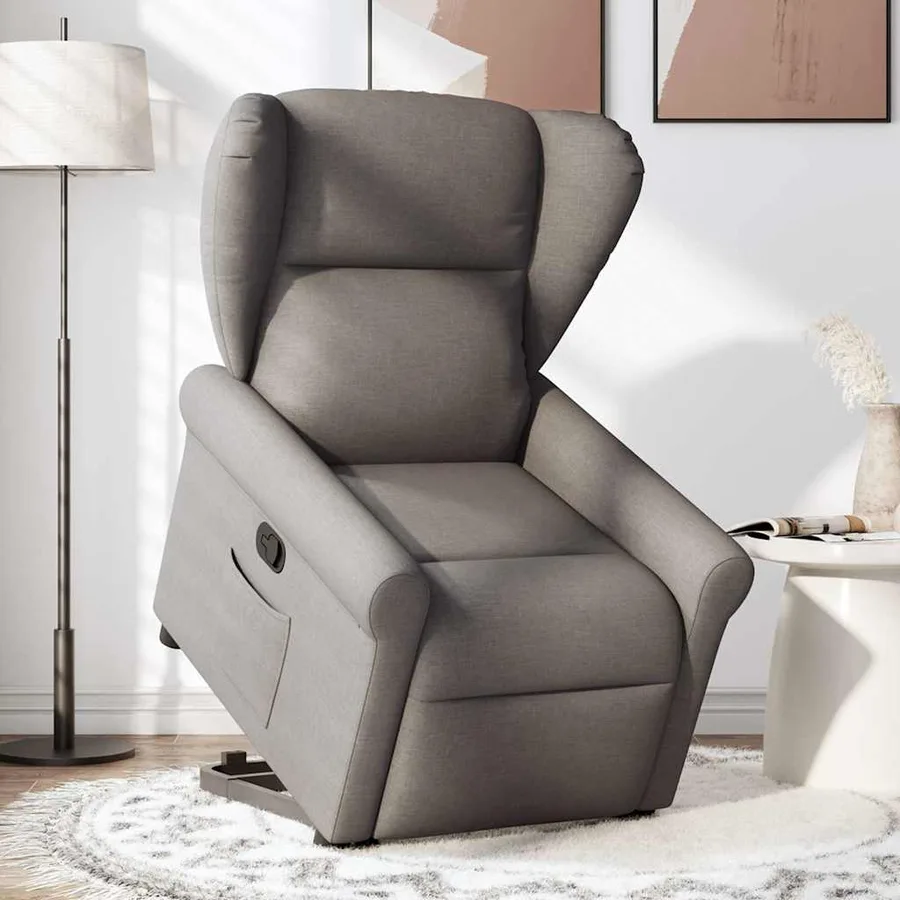 Fauteuil inclinable taupe tissu - 2