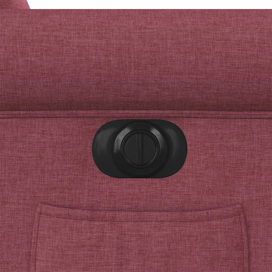 Fauteuil inclinable électrique rouge bordeaux tissu - 13