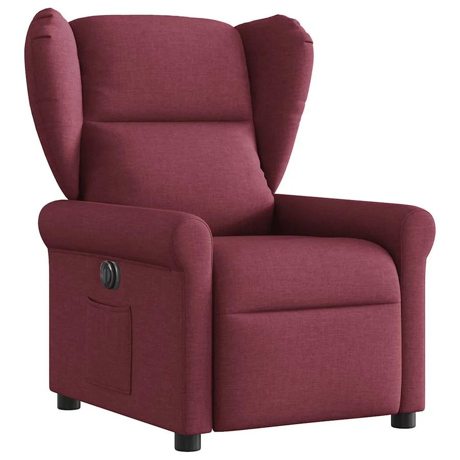Fauteuil inclinable électrique Rouge bordeaux Tissu - 3