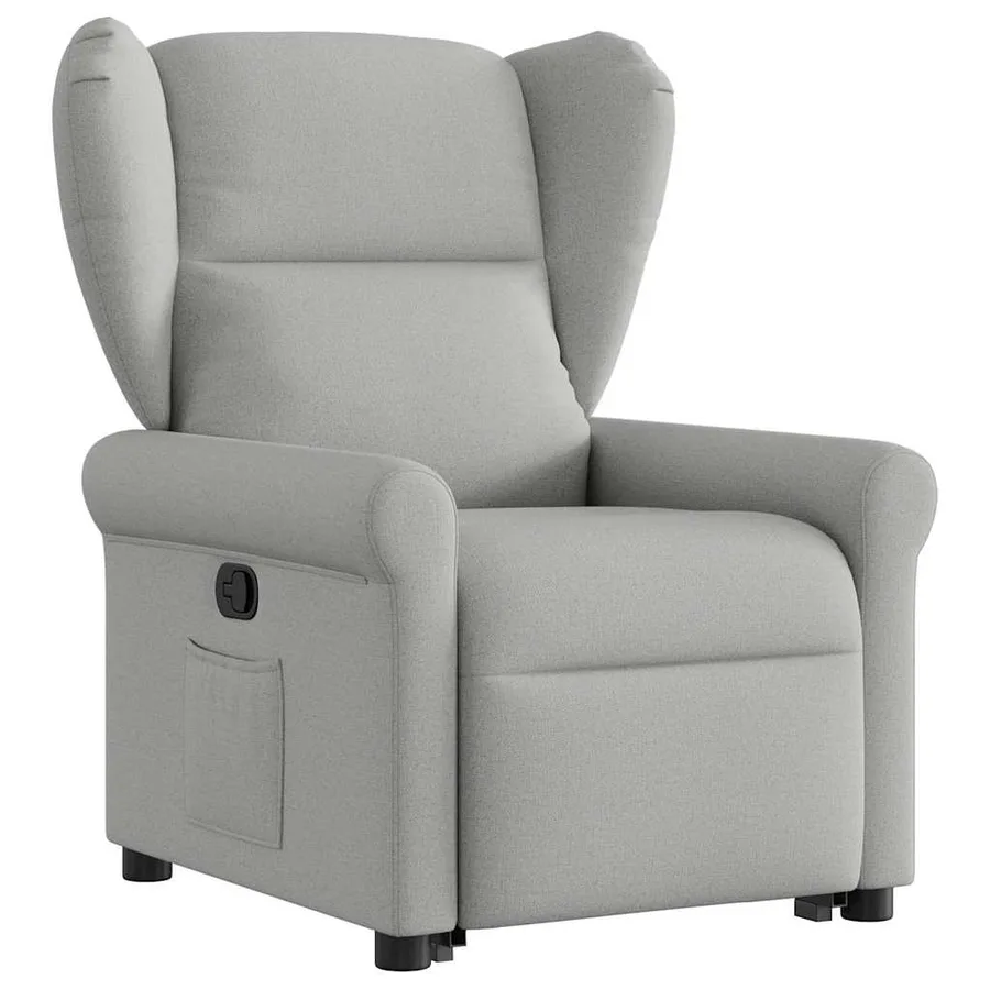 Fauteuil inclinable gris nuage tissu - 3
