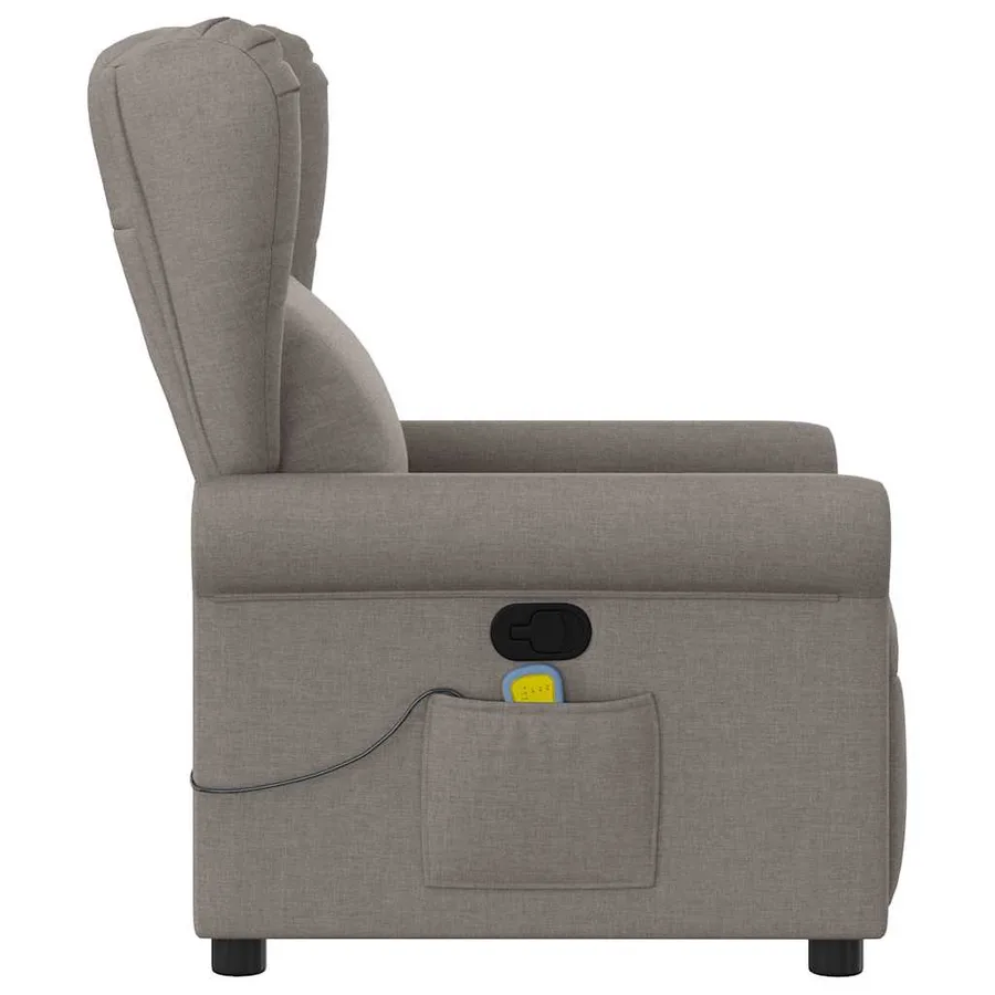 Fauteuil de massage inclinable Taupe Tissu - 4