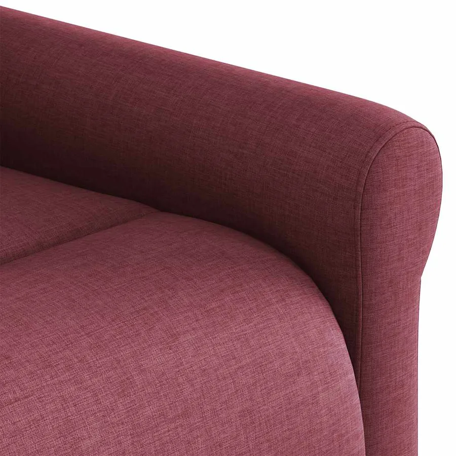 Fauteuil inclinable de massage électrique Rouge bordeaux Tissu - 12