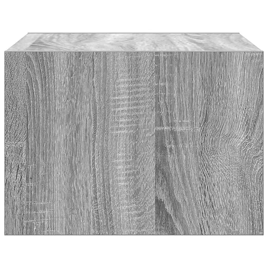 Tables de chevet murales avec lumières LED 2 pcs sonoma gris - 8