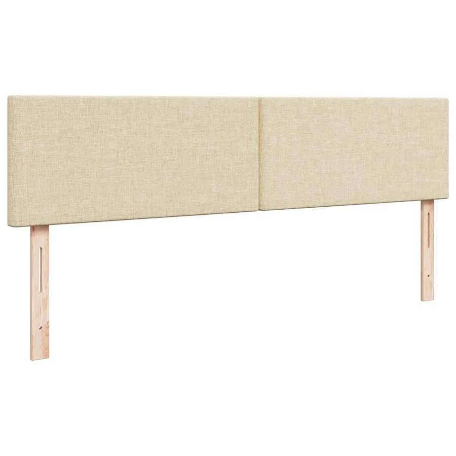 Cadre de lit ottoman avec matelas crème 160x200 cm tissu - 9