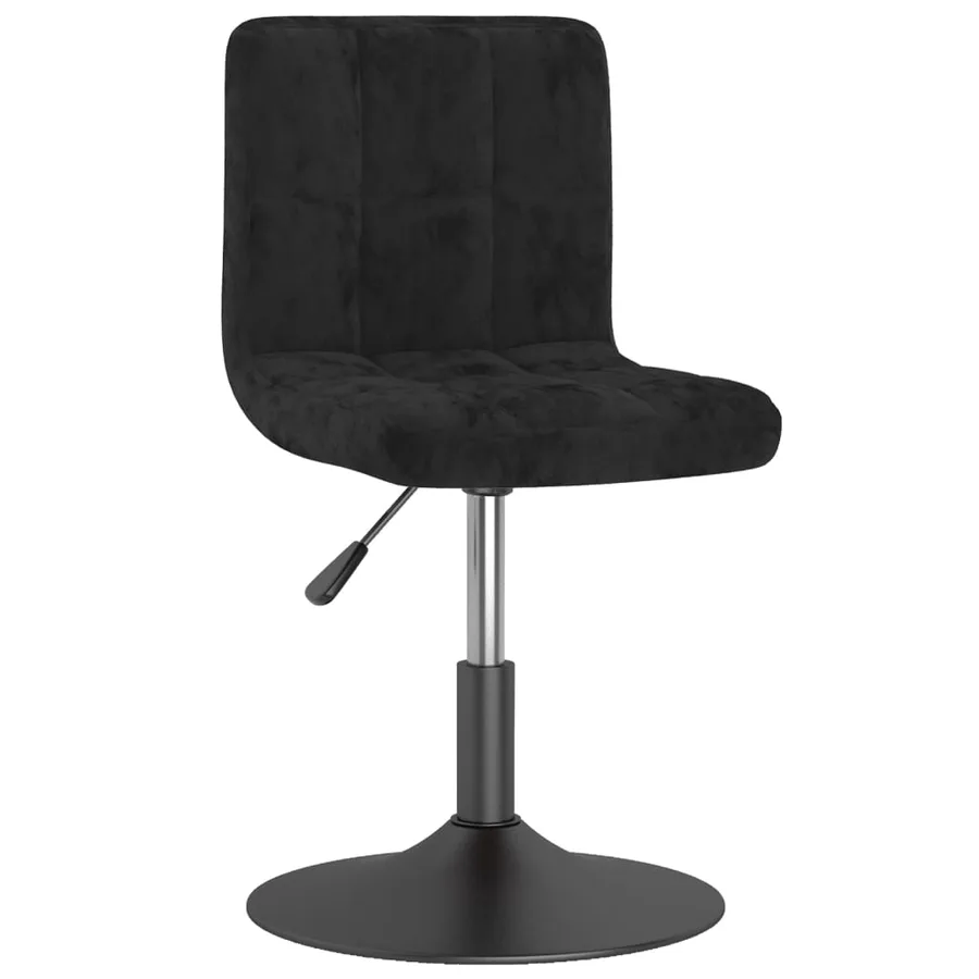 Tabouret de bar pivotant noir velours - 2