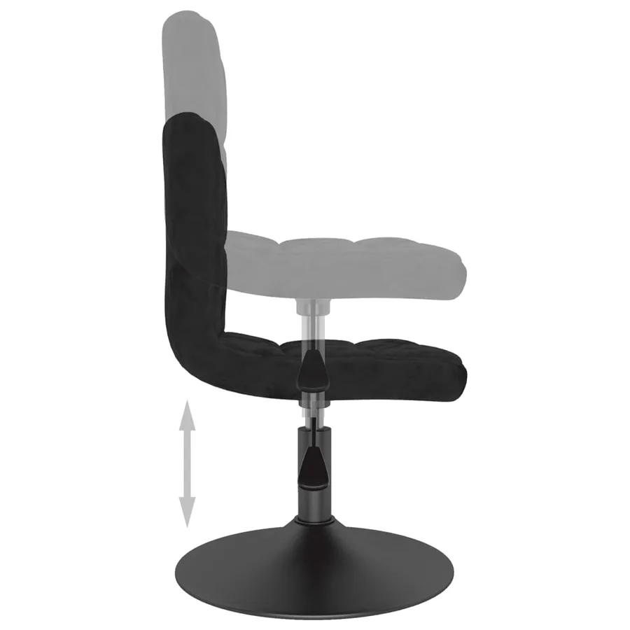 Tabouret de bar pivotant noir velours - 6