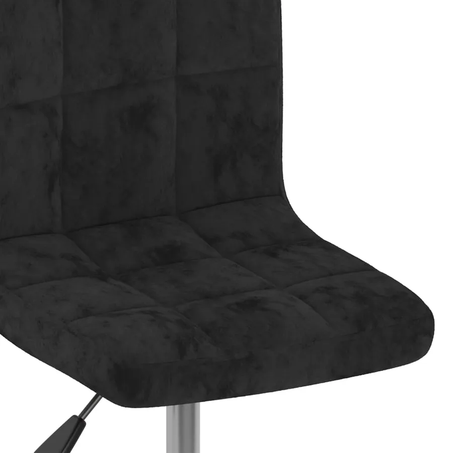 Tabouret de bar pivotant noir velours - 7