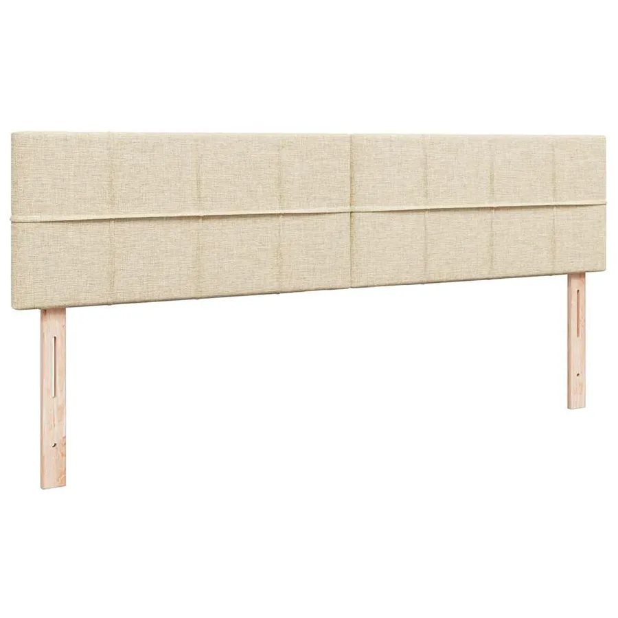 Cadre de lit ottoman avec matelas crème 160x200 cm tissu - 10