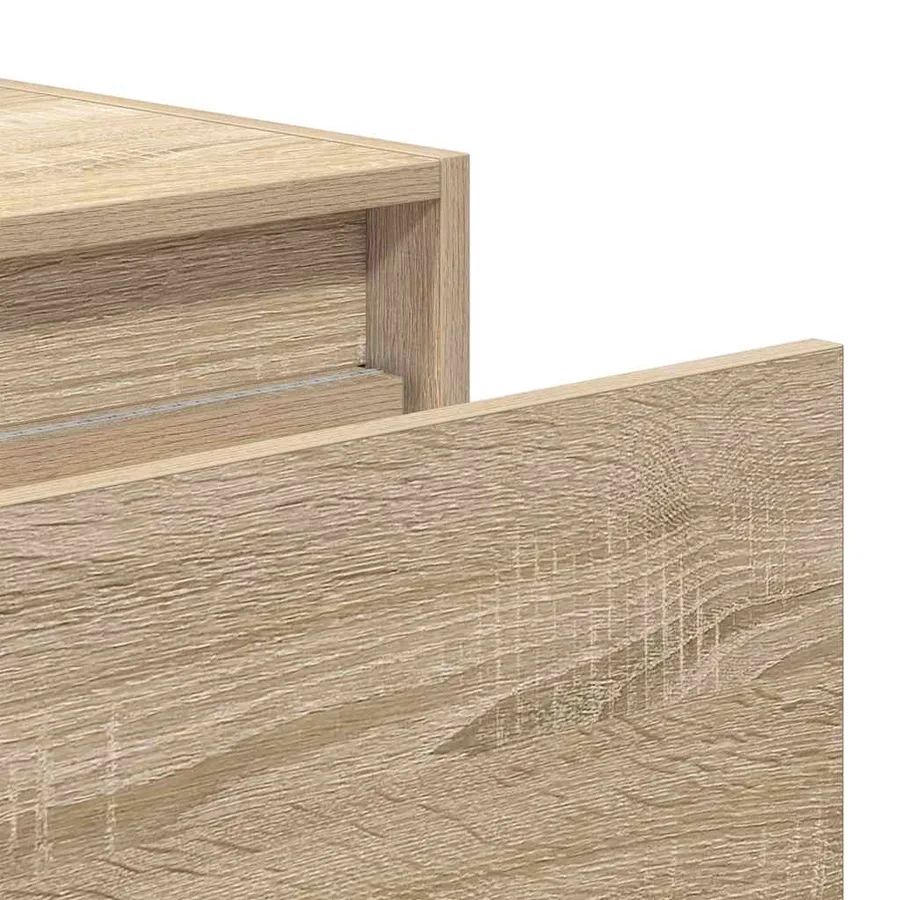 Table de chevet murale avec lumières LED chêne sonoma - 11