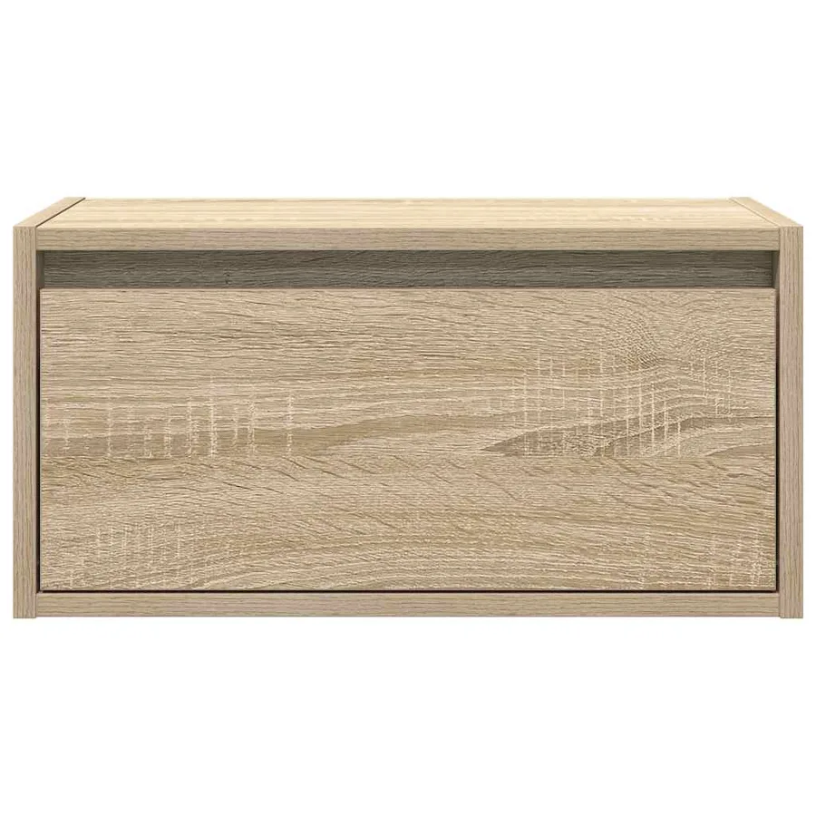 Table de chevet murale avec lumières LED chêne sonoma - 7