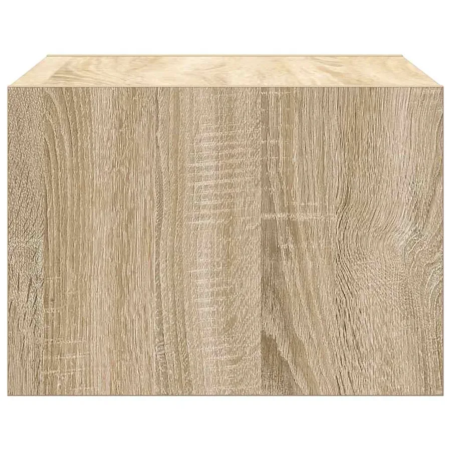 Table de chevet murale avec lumières LED chêne sonoma - 8