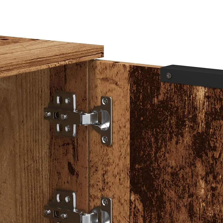 Meuble TV vieux bois 102x35x36,5 cm bois d'ingénierie - 9