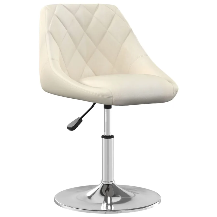 Chaises à manger pivotantes lot de 4 Crème Velours - 2