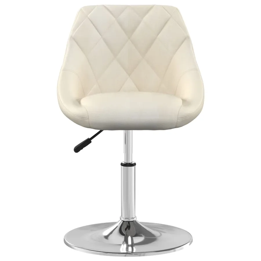 Chaises à manger pivotantes lot de 4 Crème Velours - 3