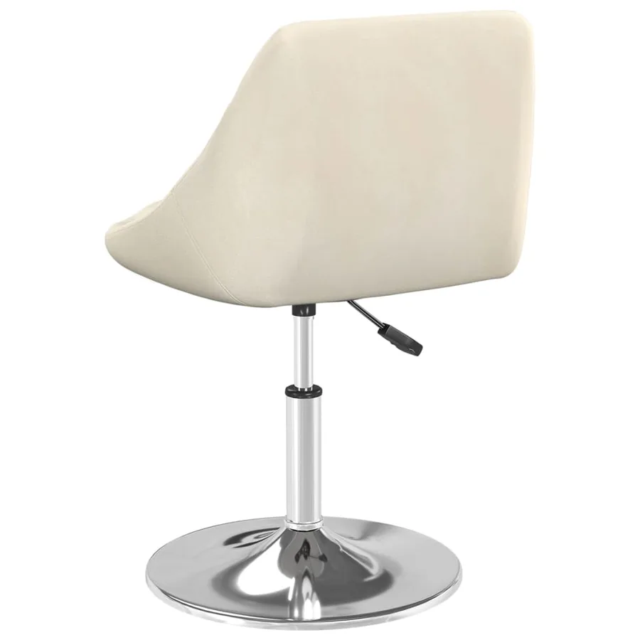Chaises à manger pivotantes lot de 4 Crème Velours - 5