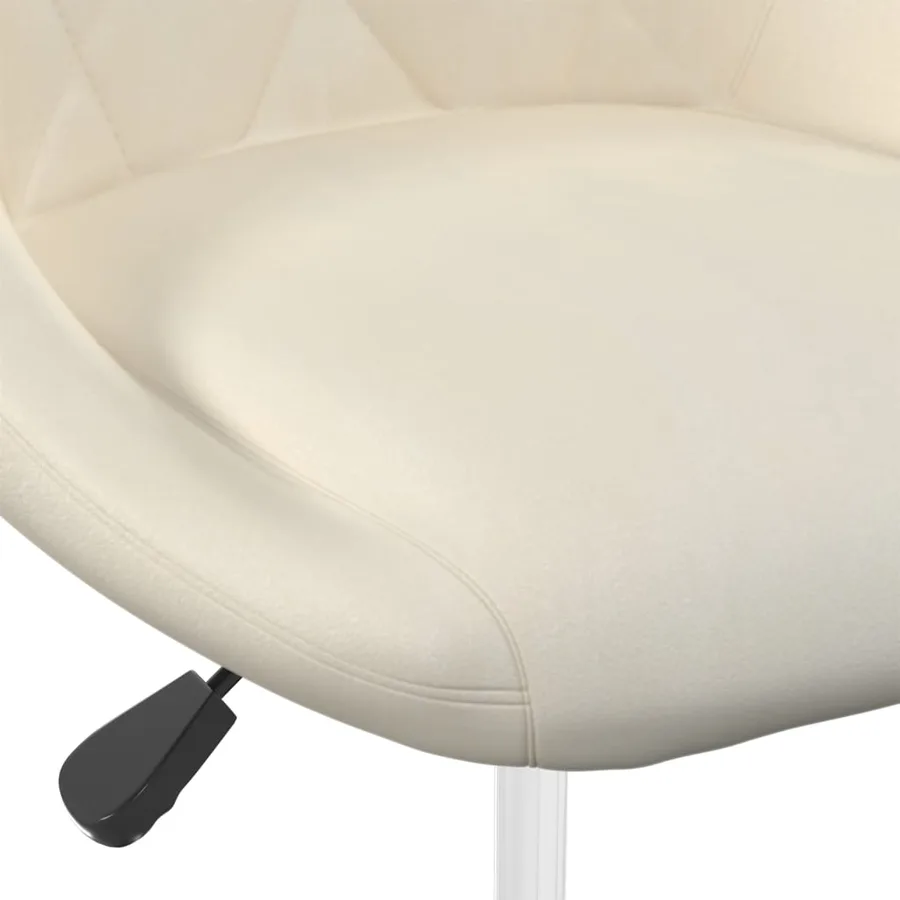 Chaises à manger pivotantes lot de 4 Crème Velours - 7