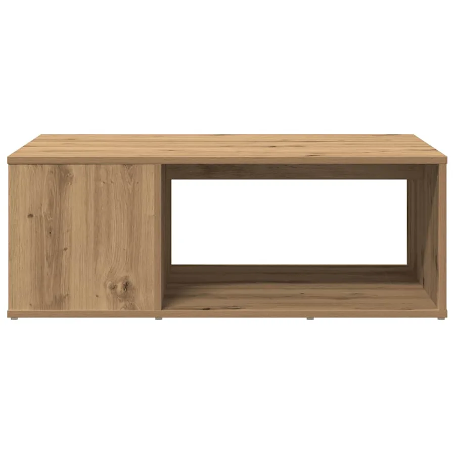 Table basse chêne artisanal 90x67x33 cm bois d'ingénierie - 4