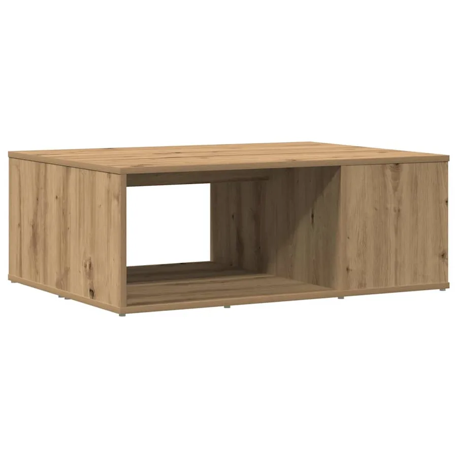 Table basse chêne artisanal 90x67x33 cm bois d'ingénierie - 6