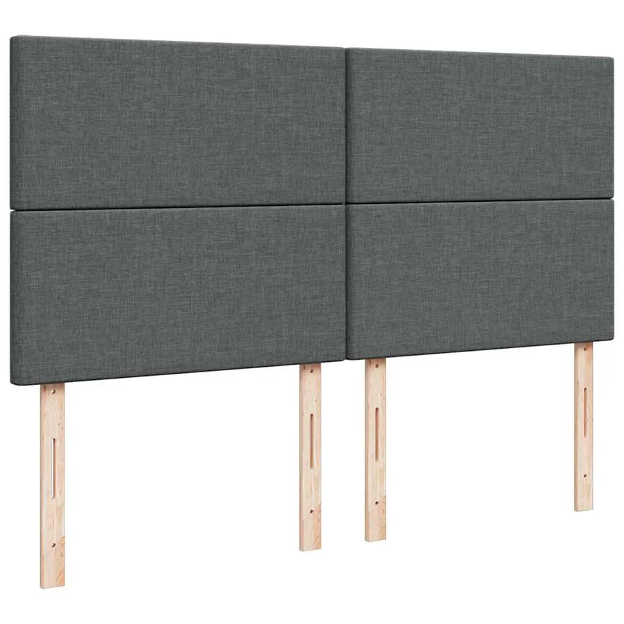 Cadre de lit ottoman avec matelas gris foncé 180x200 cm tissu - 9