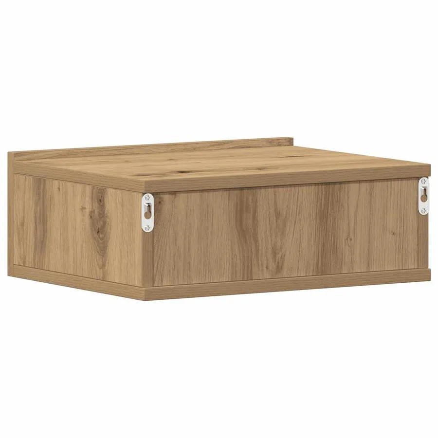 Tables de chevet flottantes 2 pcs chêne artisanal 40x32x15 cm - 9
