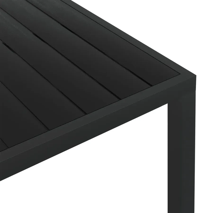 Ensemble à dîner de jardin avec coussins 5 pcs poly rotin noir - 12