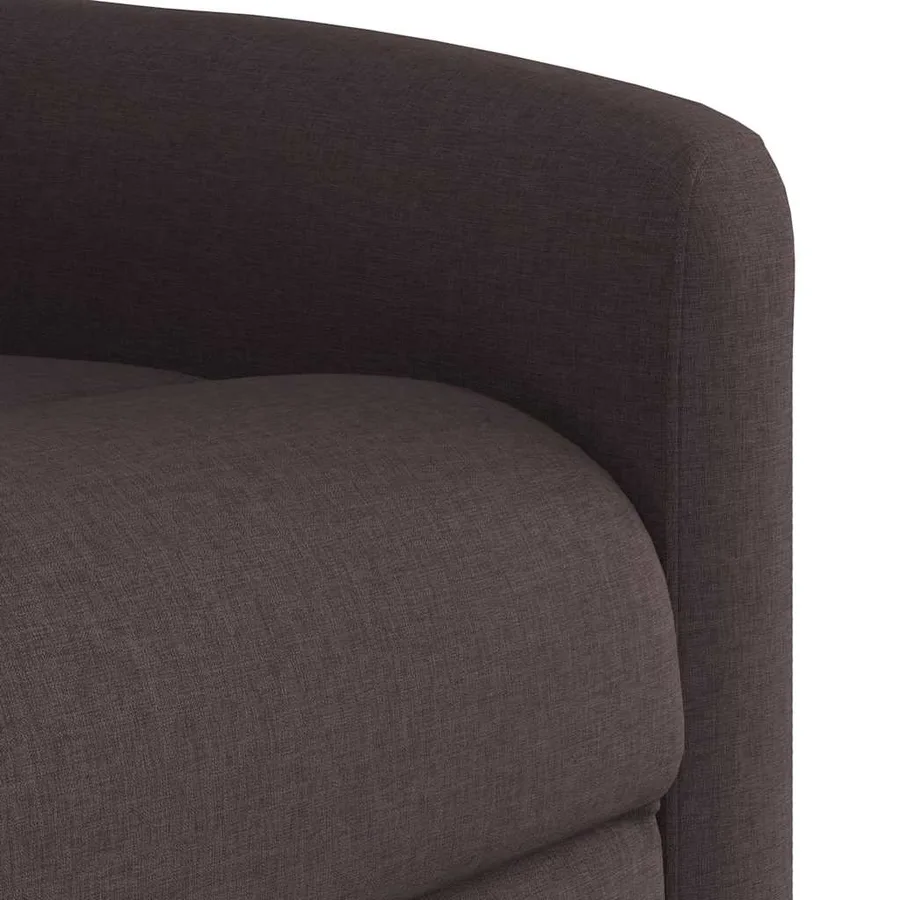 Fauteuil inclinable de massage Marron foncé Tissu - 11