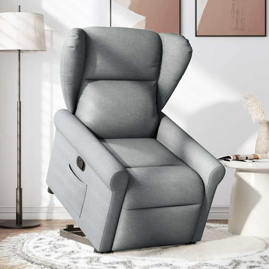 Fauteuil inclinable Gris clair Tissu - 2