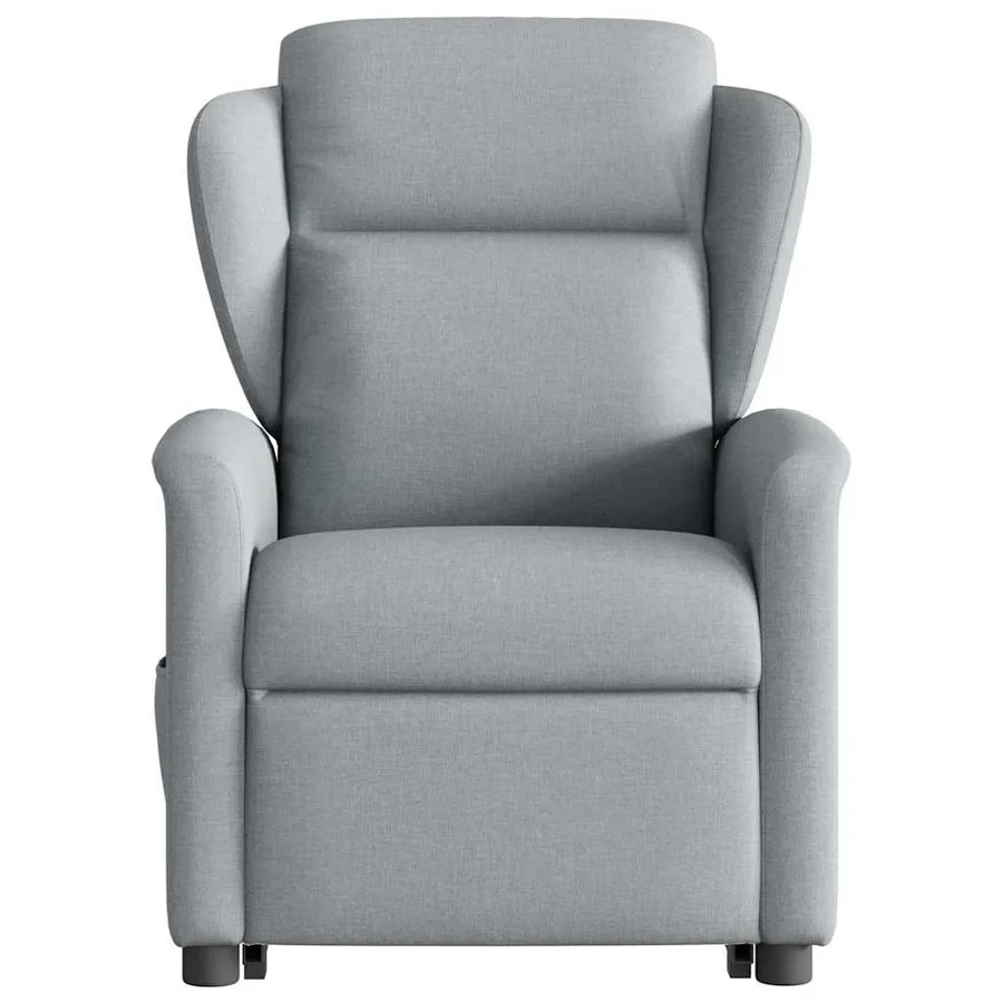 Fauteuil inclinable électrique gris clair tissu - 5