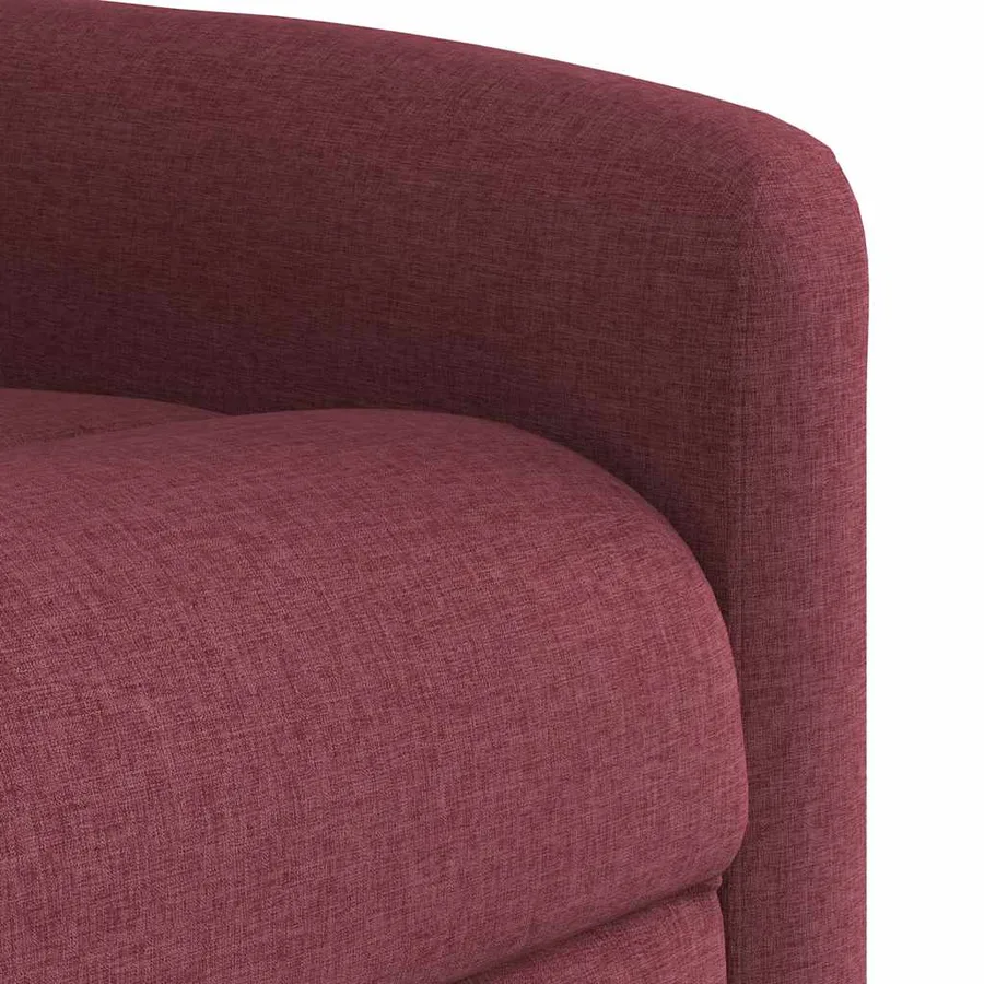 Fauteuil inclinable rouge bordeaux tissu - 11