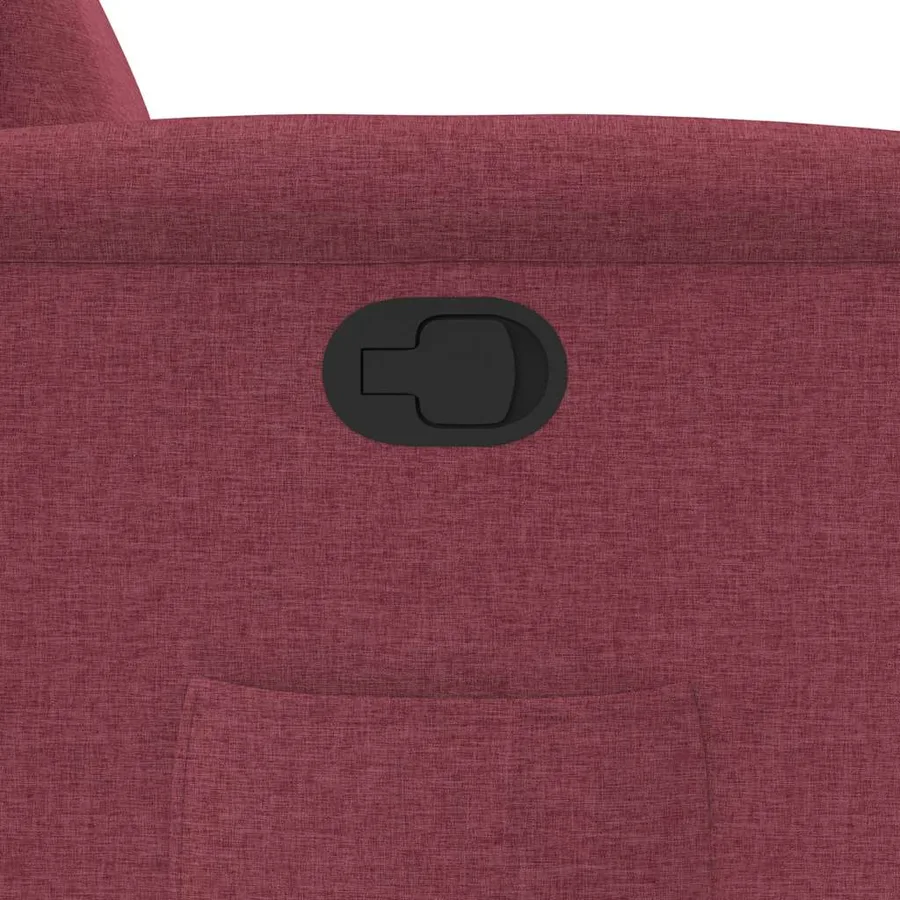Fauteuil inclinable rouge bordeaux tissu - 12