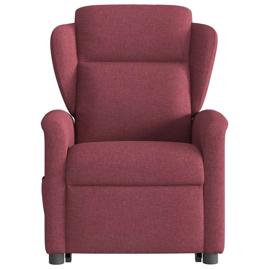 Fauteuil inclinable rouge bordeaux tissu - 5