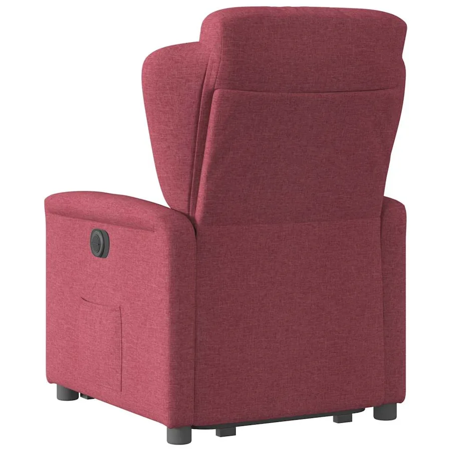 Fauteuil inclinable rouge bordeaux tissu - 7