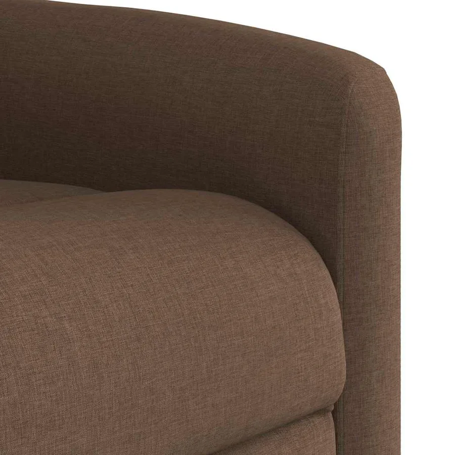 Fauteuil inclinable de massage électrique marron tissu - 11