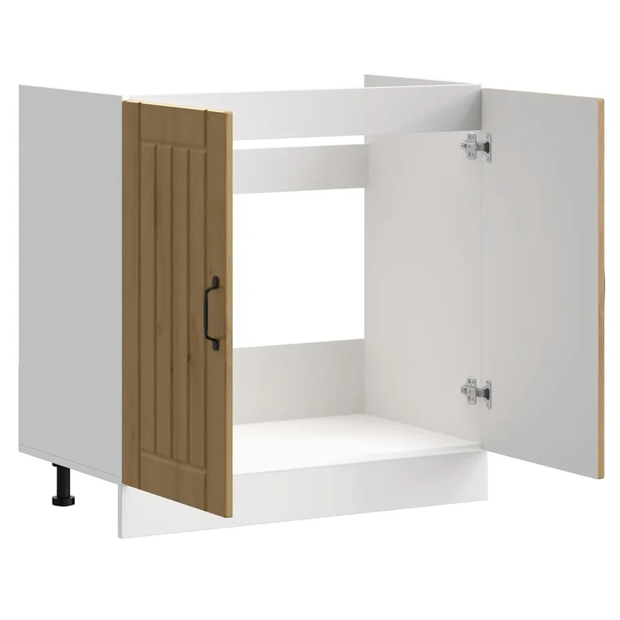 Meuble de base de lavabo Lucca chêne artisanal bois ingénierie - 5