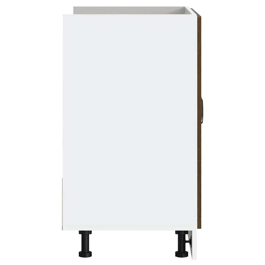 Meuble de base de lavabo Lucca chêne marron bois d'ingénierie - 6