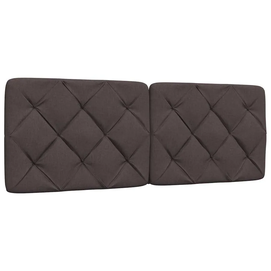 Lit avec matelas marron foncé 140x190 cm tissu - 9