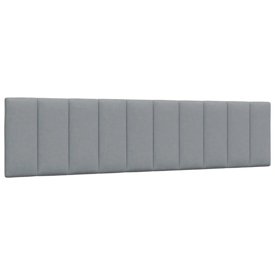 Cadre de lit sans matelas Hanko gris clair 200x200 cm tissu - 7