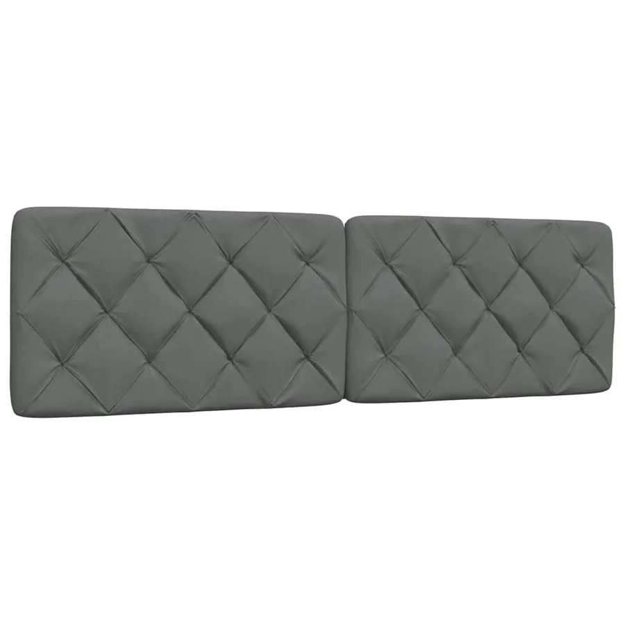 Lit avec matelas gris foncé 180x200 cm tissu - 9
