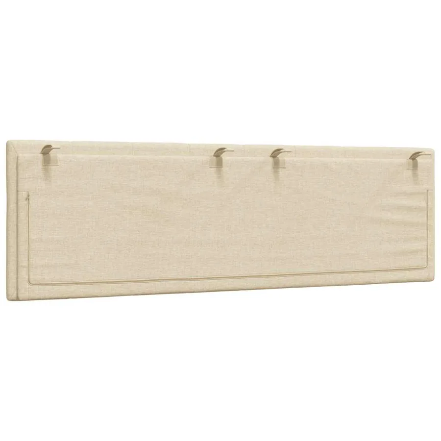 Coussin de tête de lit Hanko crème 160 cm tissu - 6