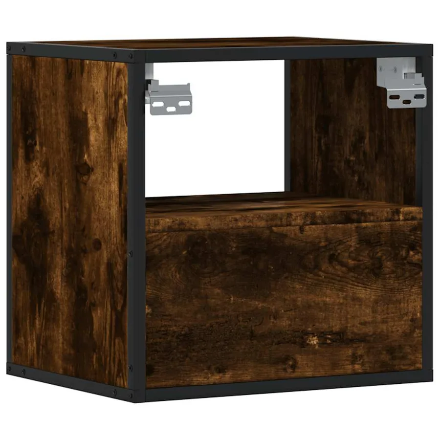 Table de chevet murale Chêne fumé 40x31x39,5 cm - 7
