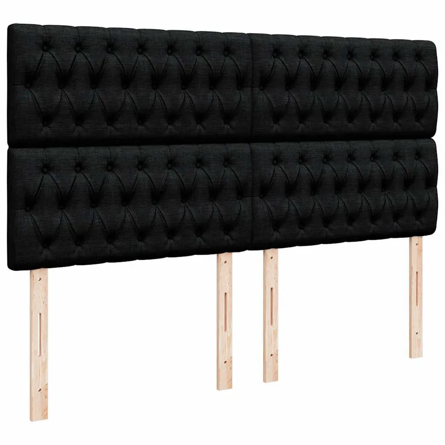 Cadre de lit ottoman avec matelas noir 180x200cm velours - 12