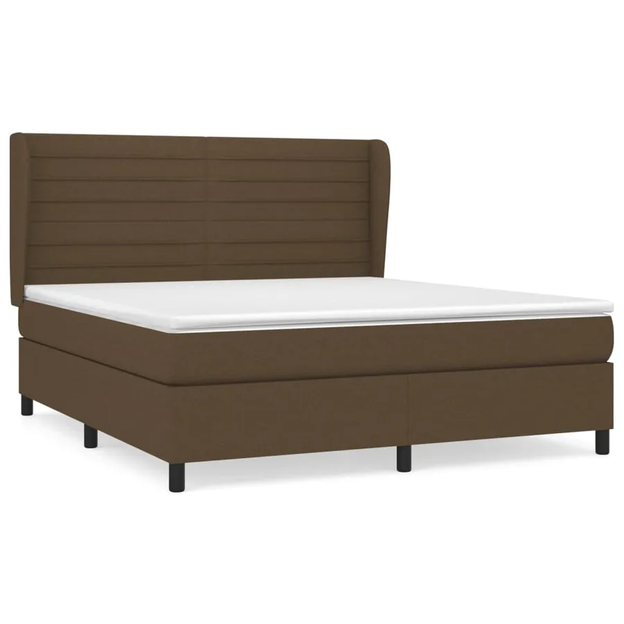 Sommier à lattes de lit avec matelas Marron foncé 180x200 cm - 2